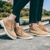 Leather Martin Boots Men'S British Short Boots Cashmere Casual Big Head Shoes Retro Tooling Boots Waterproof Mountaineering Boots Locomotive Boots