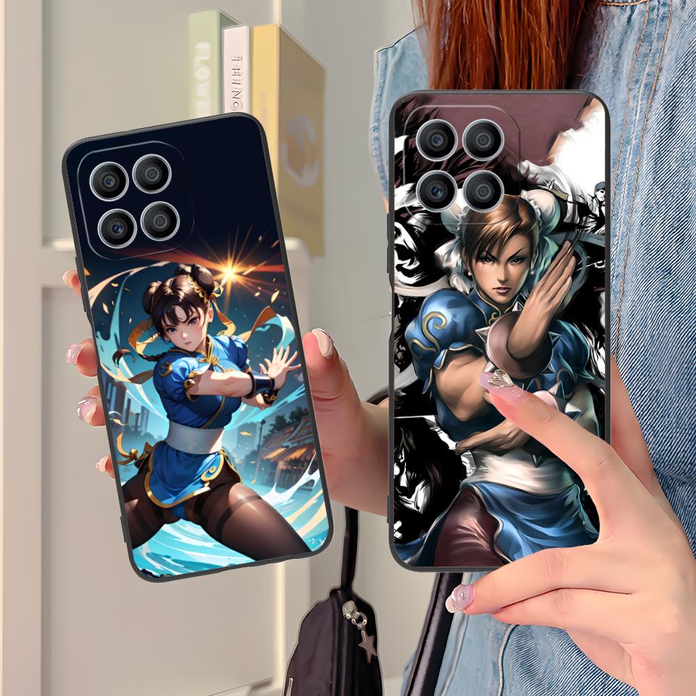 Street Fighter Chunli Phone Case for Honor 90 80 70 60 50 30 20 10 9 8 7 Pro S SE Lite 5G Colorful Printing Cover Pretty Cover