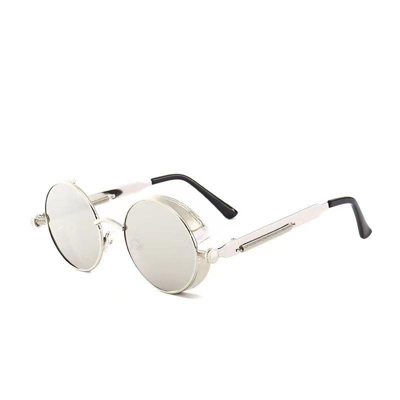 

Round Steampunk Sunglasses Men Retro Sun Glasses Women Uv400 Vintage Metal Eyewear Brand Designer