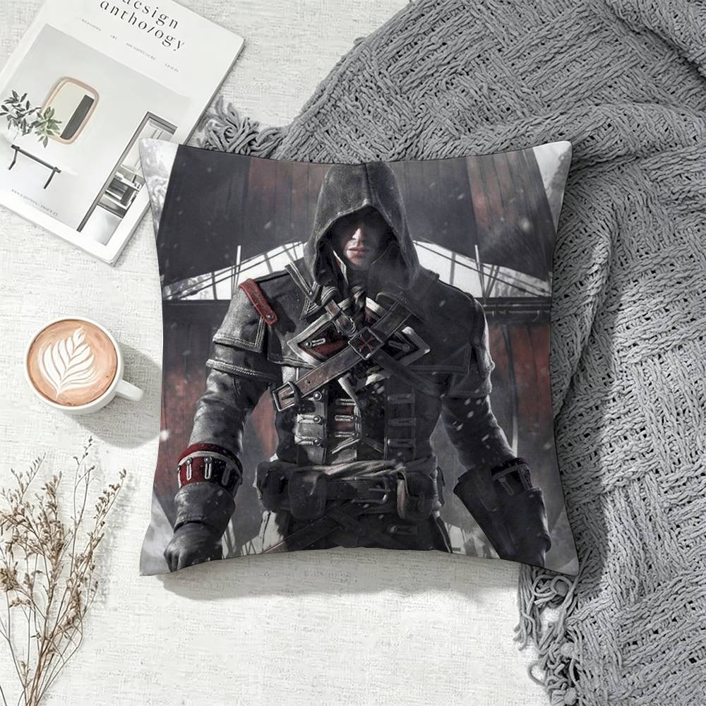 Popular Adventure Game Assassin Creed Double-Sided Printed Cushion Cover Bedroom Bedside Sofa Pillow Case