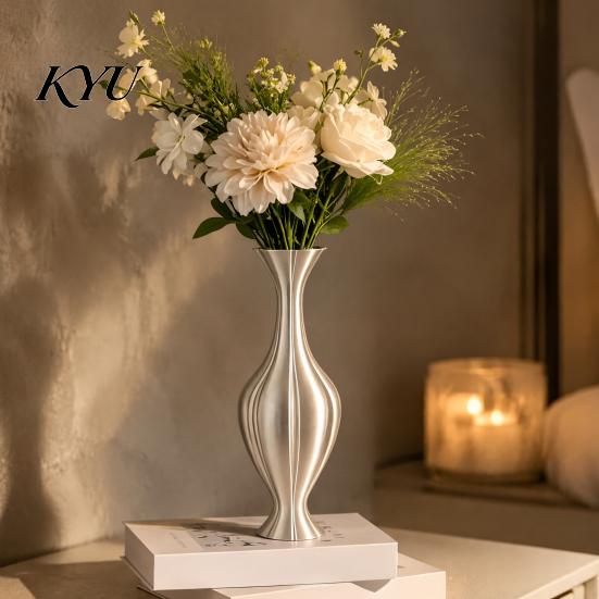 Chic Home Accents for Interior Design 3D Printed Artistic Vase, Modern Decorative Flower Minimalist Container, Stylish Planters Balcony Garden Floral