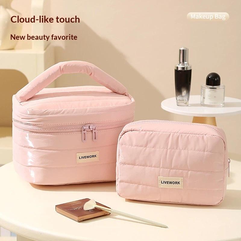 Large Capacity Travel Makeup Bag Portable Multifunctional Cosmetic Bag Waterproof Toiletry Storage Organizer Bag