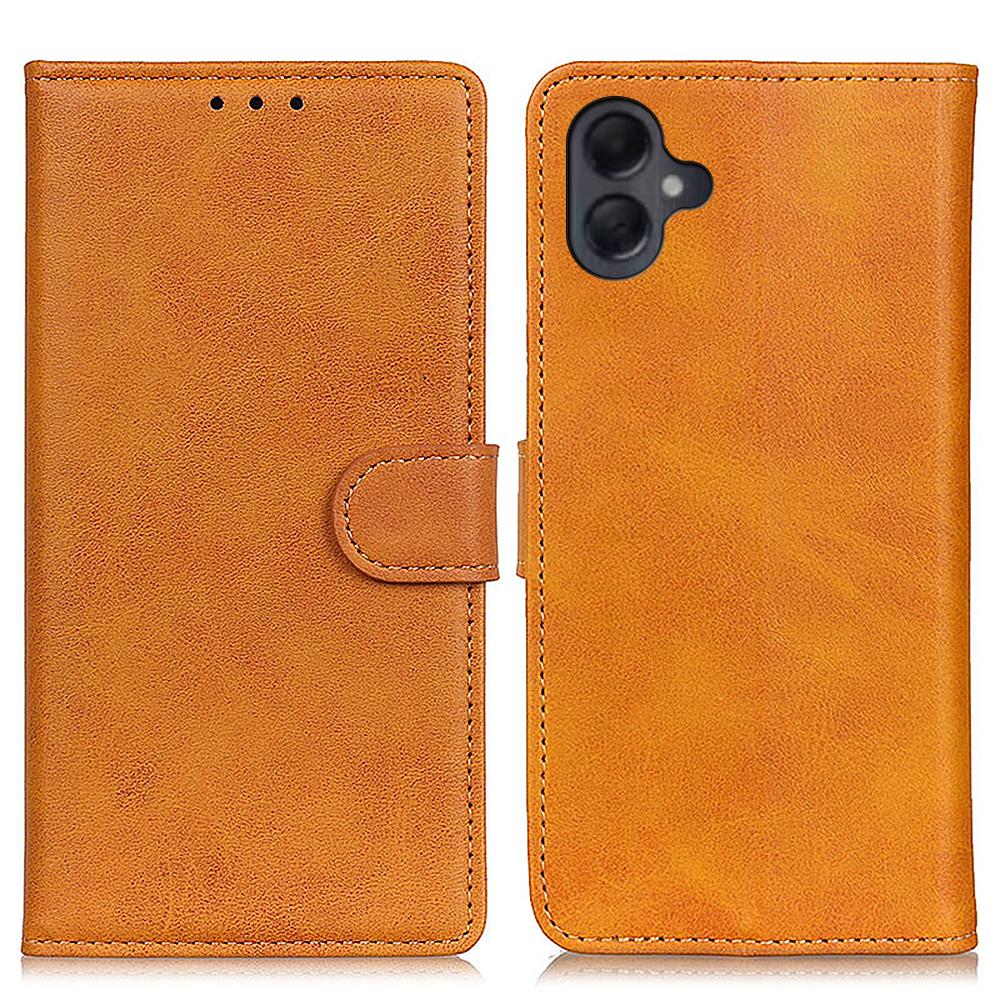 For Samsung Galaxy A06 4G Stand Wallet Case Cowhide Texture Leather Phone Cover