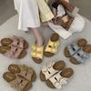 Korean Version of Internet Celebrity Belt Buckle Cool Slippers Women's Summer 2025 New Niche Retro Fringed Fashion Outside Sandals