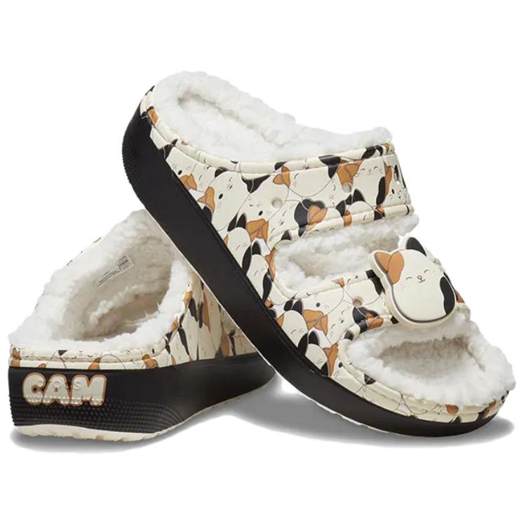 Squishmallows x Crocs Classic Cozzzy Sandal Cam The Cat Men Sneakers Cream Brown Black 210217-90H