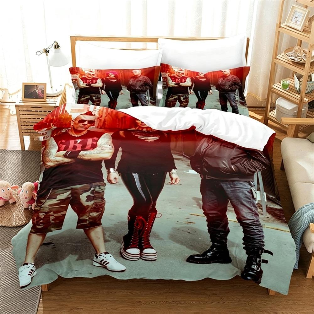 Hot K-Kmfdm Band Duvet Cover Pillowcase Bedding Set Adult Boy Girl Bedroom Decoration Children Gift Single Double Large Size