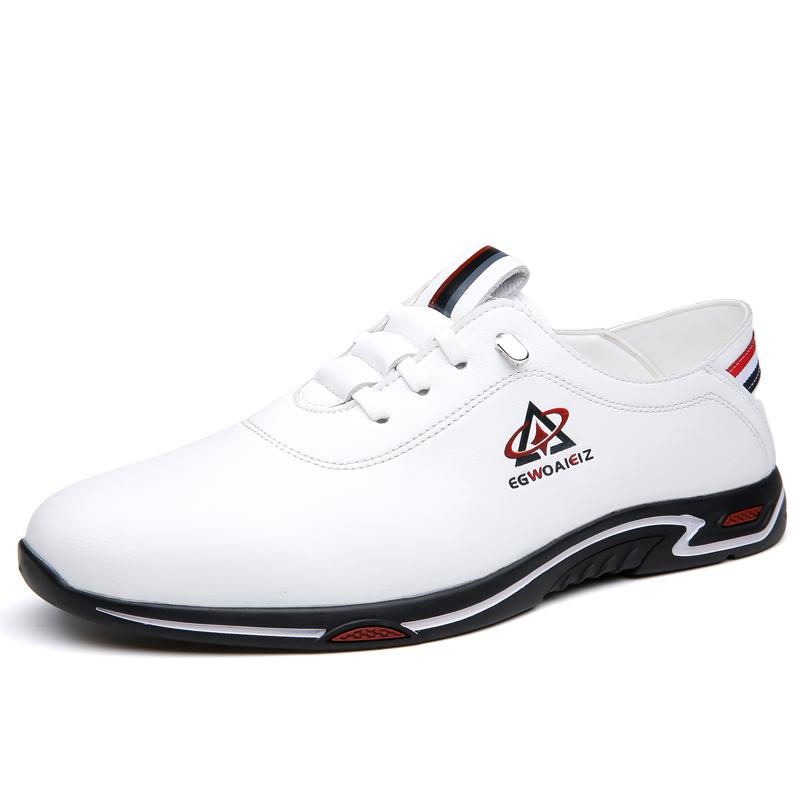 Men Casual Leather Shoes Versatile Wear-Resistant Men'S Shoes New Leather Breathable Anti-Slip Men'S Leather Casual Shoes