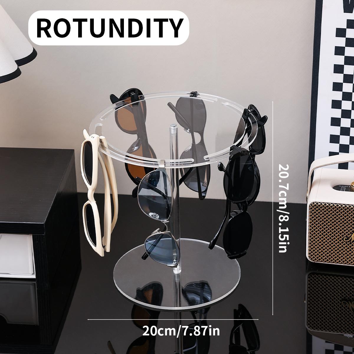 

1pc acrylic square/circular glasses display stand, suitable for dressing tables and retail displays, easy to install