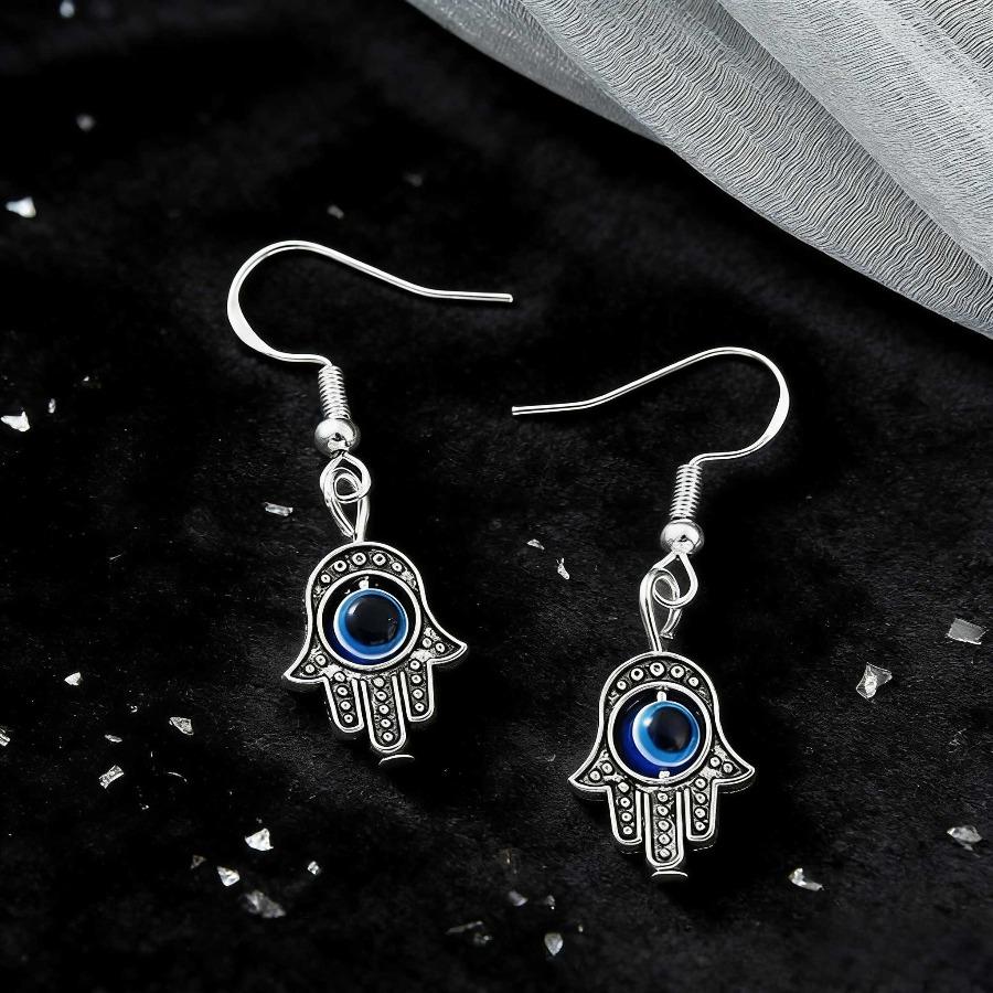 Hand of Fatima Turkish Blue Evil Eye, Suitable for Daily Wear, a Year-round Accessory