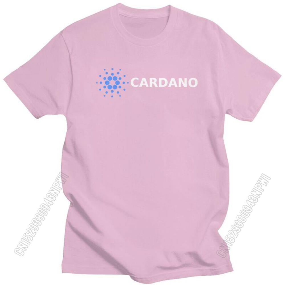 Classic Fashion Cardano Logo T Shirt Men Pure Cotton T-Shirt Leisure Bitcoin Crypto Coin Tee Tops Streetwear Tshirt