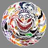 50 Grimace Expressions Graffiti Stickers Personalized Horror Halloween Decoration Mobile Phone Case Tablet Skateboard Stickers