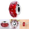 Authentic Original Copper Metal Red Charm Bead Components Heart Cherry Strawberry Flower Fish Bead Components Designed For Necklace Do It Yourself