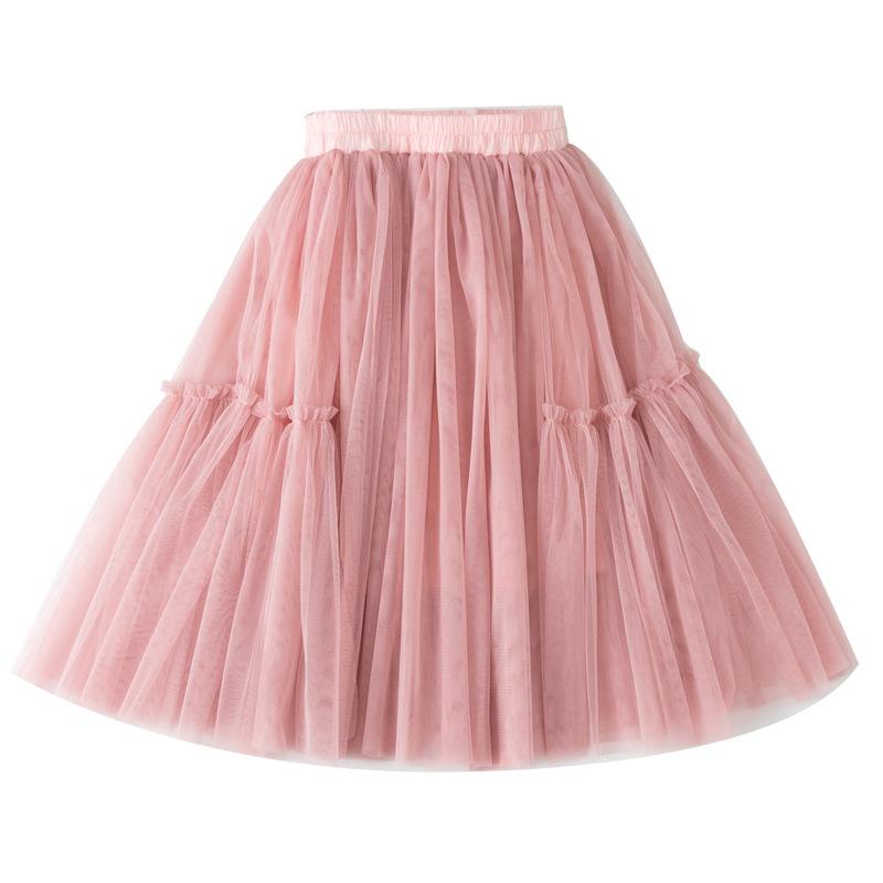 Children's Gauze Skirt Spring and Autumn Girls Simple Pengpeng Skirt