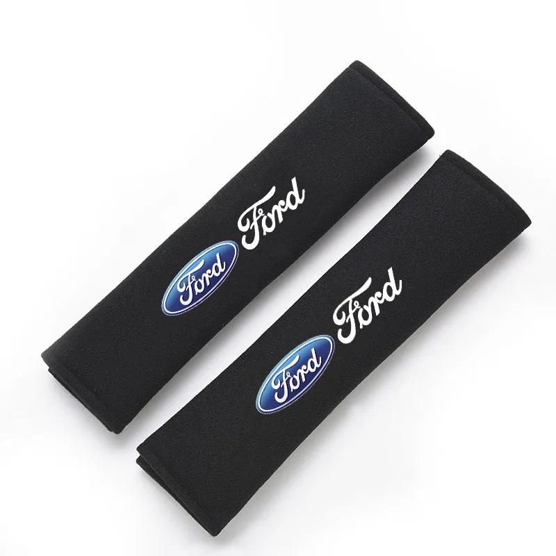 

New 2026 Car Sticker Carbon fiber Car Seat Belt Pads Seat Shoulder Strap Pad for Fords 2 3 4 5 MK 2 6 7 Ranger Fiesta Kuga Monde