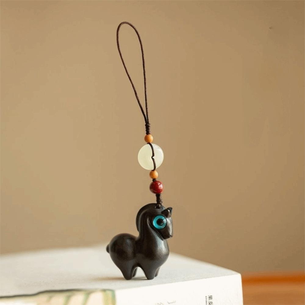 Zodiac Horse Key Chain Cartoon Chinese Style Key Ring Becoming Rich Bag Pendant  Car Key Chain