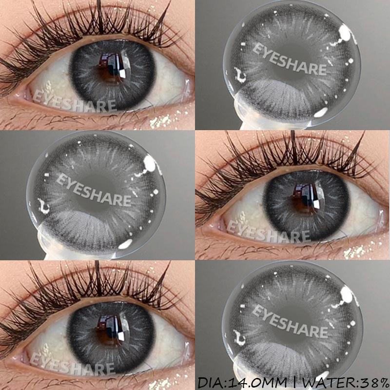 

1 пара новых цветных контактных линз для глаз, синие линзы, зеленые контактные линзы, годовые карие линзы, модные серые линзы для зрачков