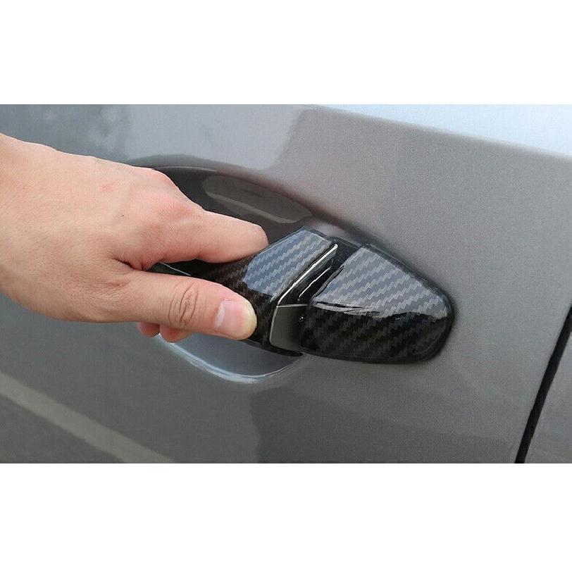 For Kia Forte K3 19-2024 Carbon Fiber Exterior Side Door Handle Cover Trim 5PC