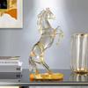 Resin Handicrafts Simulation Animal Sculpture Horse Ornament Transparent Colored Horse Decorative Figurines Home Decoration