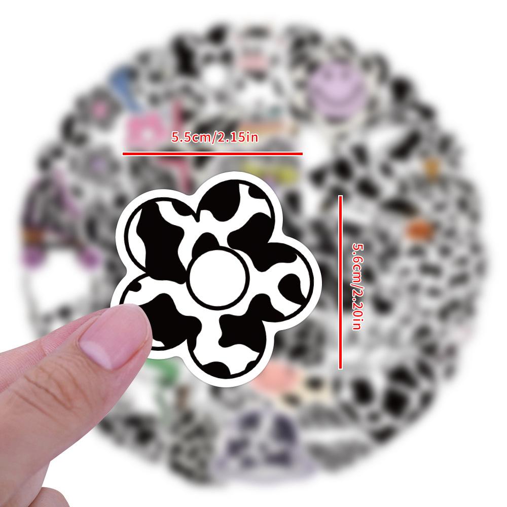 60 New Cow Print Graffiti Stickers Decorate Suitcase Notebook Guitar Personality Stickers