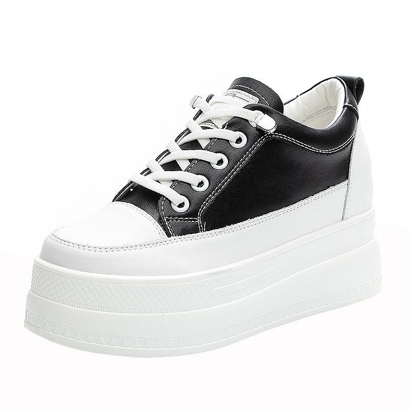 Casual little white shoes women's 2025 new daily versatile sports thick sole inner height increase little white shoes fashion trendy cool style