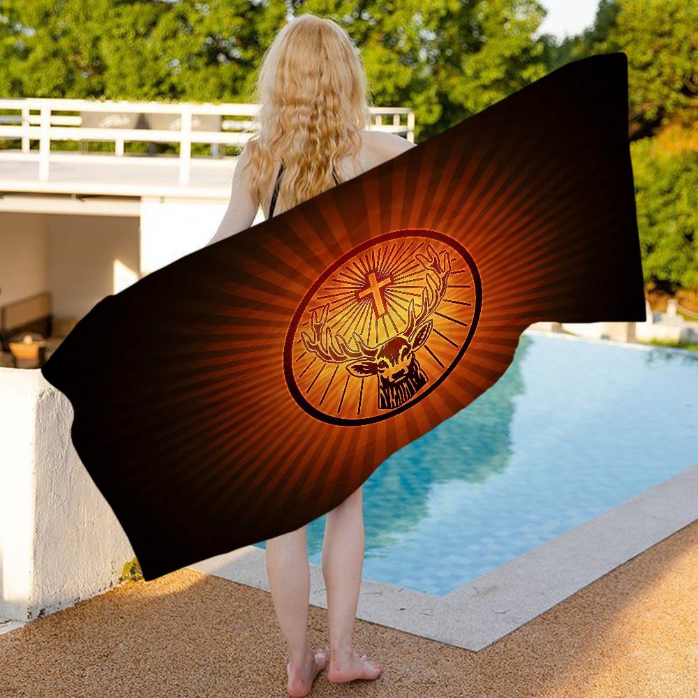Microfiber Blanket Quick Drying Beach Towel Printed Super Absorbent Pool Bath Towel for Swimming Travel Outdoor Sport