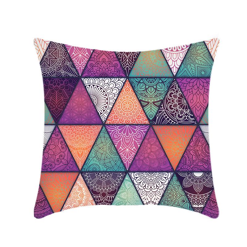 Spliced Colorful Mandala Traditional Ethnic Pattern Car Throw Pillows, Sofa Bay Window Pillow Covers and Cushions