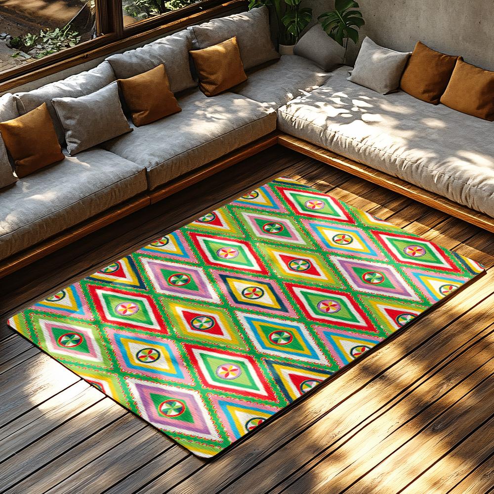 Colorful Geometric Doormat Indoor Outdoor Rug Washable Entryway Floor Mat Home Decor Area Rug Kitchen Carpet Modern Design