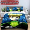 3pcs Duvet Cover Set (1*Duvet Cover + 2*Pillowcase, Without Core), Custom Name Ben 10 Cartoon Pattern Bedding Set, Home Bedroom Decor Gift