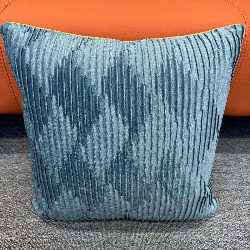 

Plain Pillow, Pillow Case, Sofa Cushion, Velvet Lumbar Support, Ultrasonic Bag, Leather Bedside Pillow 45 * 45cm