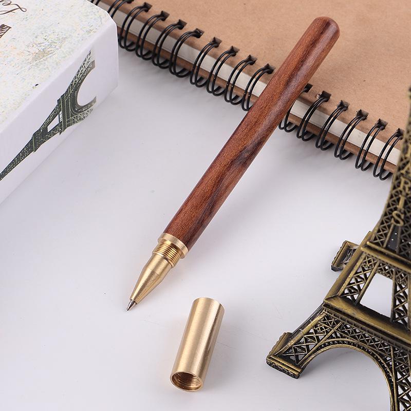 Rosewood Signature Sandalwood Ballpoint Pen with Brass & Laser Logo