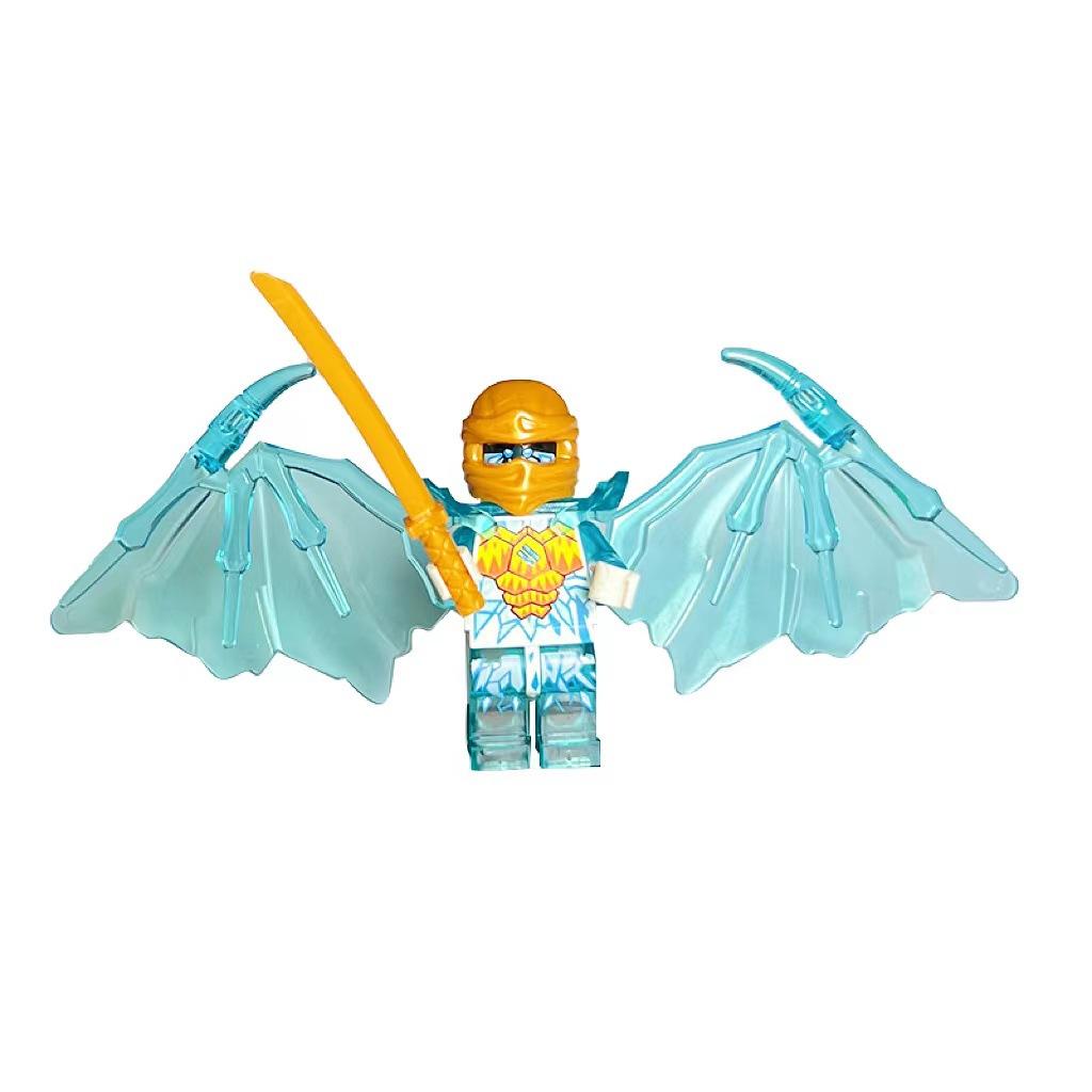 Dragon Wings Flying Ninja Building Block Doll Small Particles Mosaic Toy Bag Without Baseplate