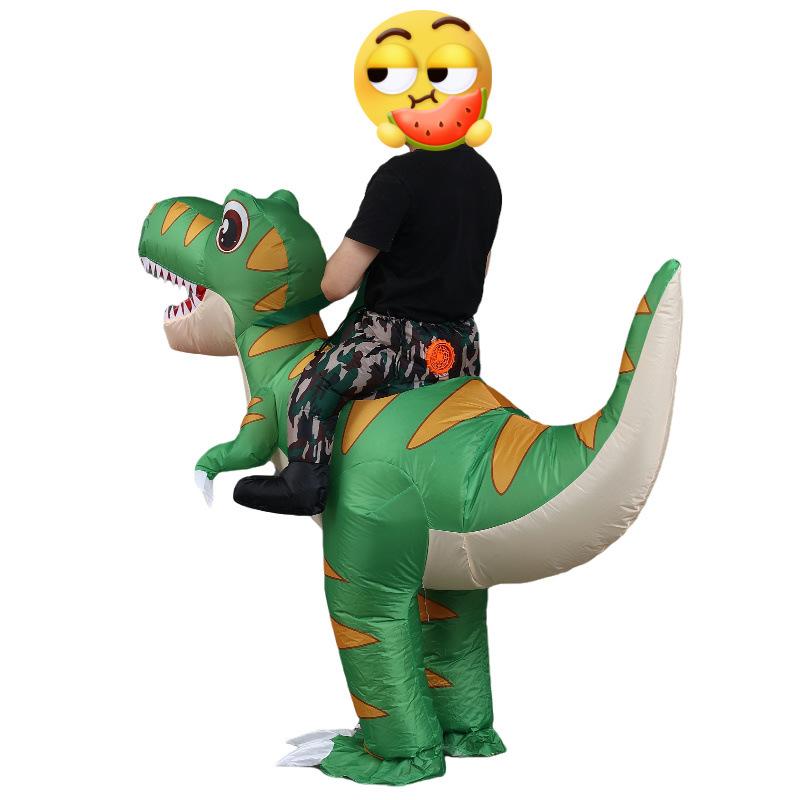 Inflatable Dinosaur Costume Green Party Decoration Funny Outfit for Height 160-190cm Adults Kids Halloween Cosplay