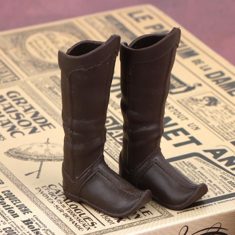 Doll Shoes Medieval Knight Boots Dolls Retro Style Miniature Boots With Gold Embroidery For Dolls Dress Up Accessories