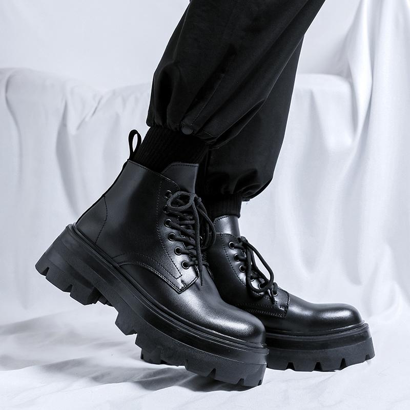 Autumn and Winter Men's Boots Retro British Design Style Leisure Business Party Outdoor Street Walking Motorcycle Shoes Hot