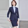 Taluoman Women's Asymmetrical Striped Business Suit Set