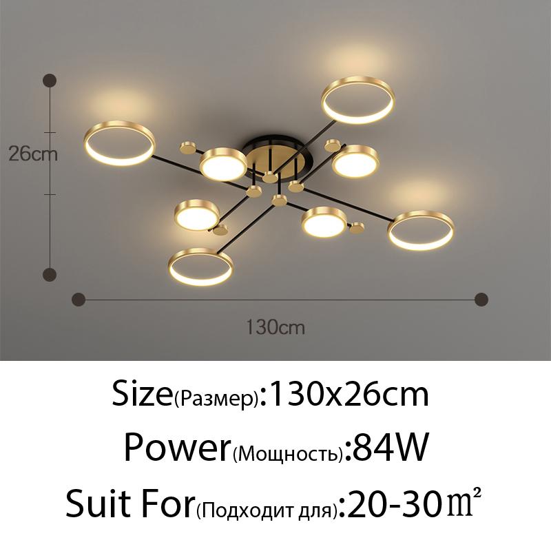Aluminum LED Chandelier for Living Room Bedroom Hanging Lamp Gold Frame Pendant Dropshipping Indoor Lighting Lustre Fixtures