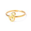 Stylish Adjustable 26-Letter Stainless Steel Ring for Women - A-Z Personalized Initial Finger Ring