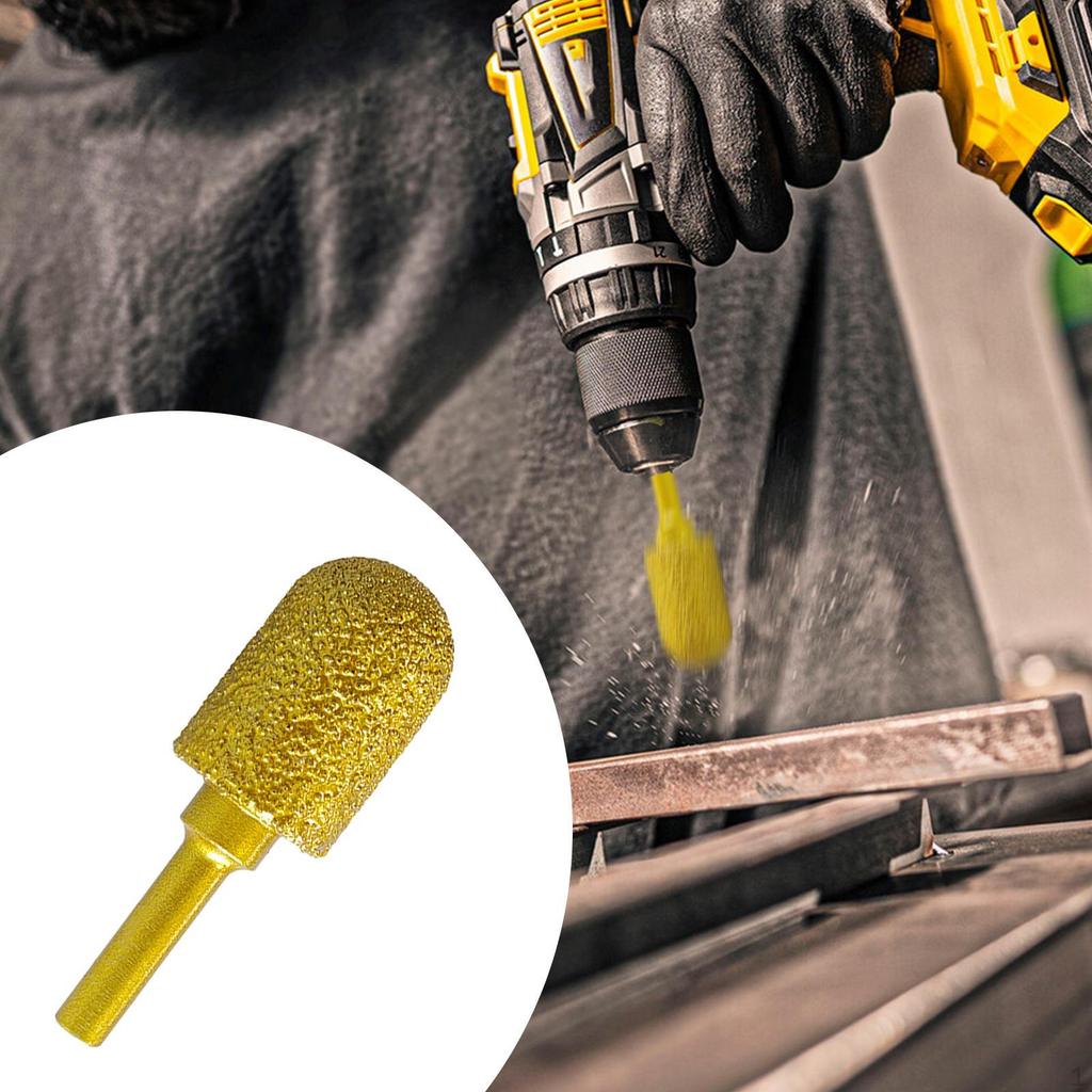 Diamond Bur Drill Bit, Grinding Head, Mounted Tip, Bit for Stone Carving