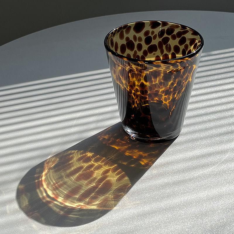 1 stücke Transparent Kreative Leopard Korn Tasse Wein Glas Bier Becher Cocktail Kaffee Tassen Whiskey Bar Glas Becher Geburtstag Geschenk