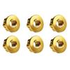 Ruifu Titanium Alloy Nuts, M6, M8, M10, M12, M14, M16, Colorful Rear and Front Shock Absorber Wheel Axle Nuts for Yamaha Scooters, Pack of 6 (M6, Gold
