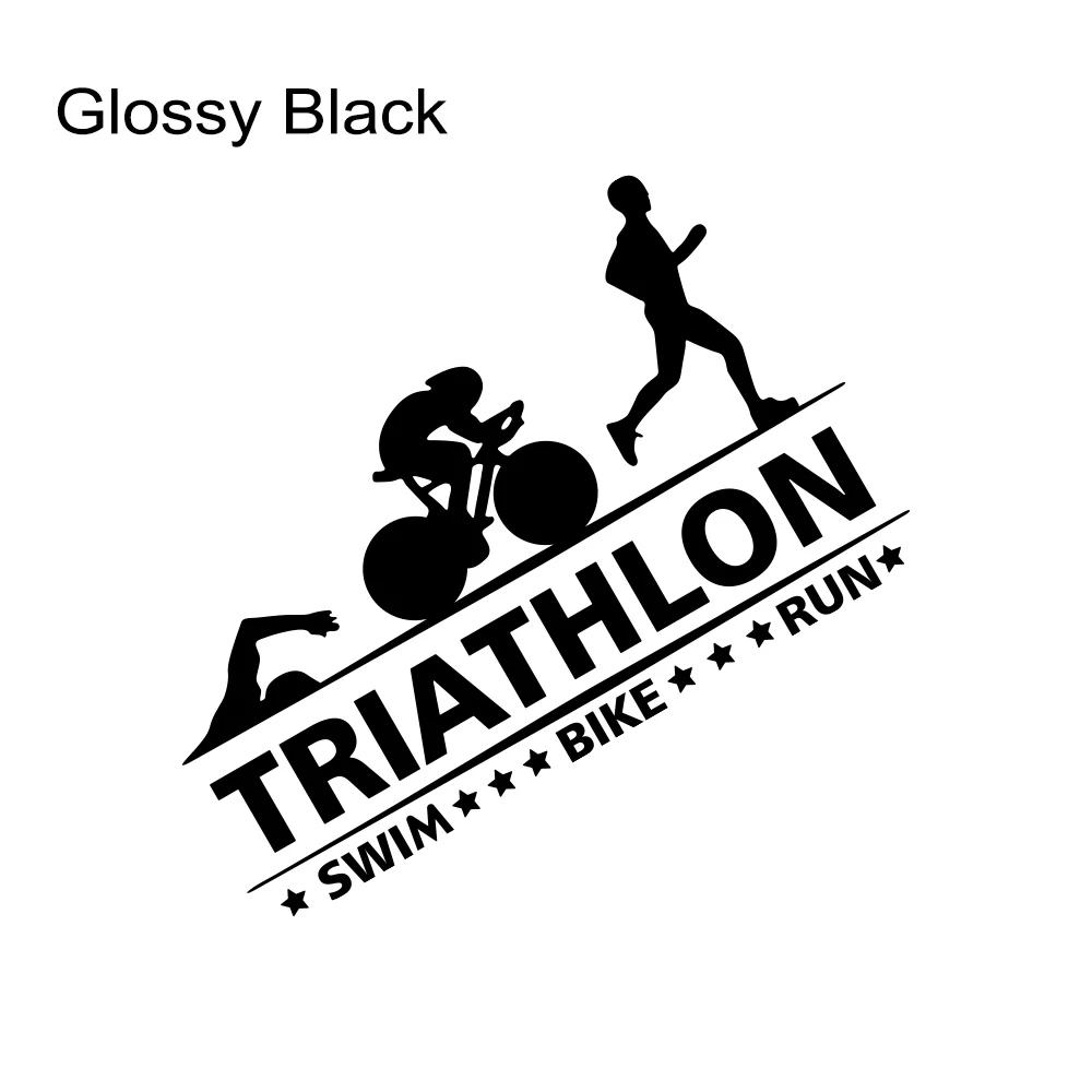 Car Sticker Triathlon Swim Bike Run Athlete Sport Trunk Vinyl Decal Motorcycles Auto DIY Exterior Decoration Sticker Accessories