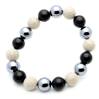 Terahertz Erz Hokutolit Morion Schwarzkristall Armband Kraftstein 12mm Innenumfang [GOLDSTEIN] Ca.. 18.5cm