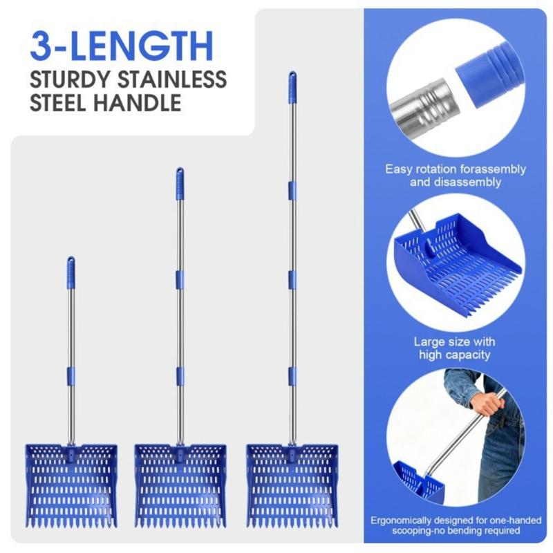 Adjustable Chicken Manures Scoops Rakes Poultry Poop Scooper for Durability in Poultry Farm Cleaning Task Multiuse Cleaner