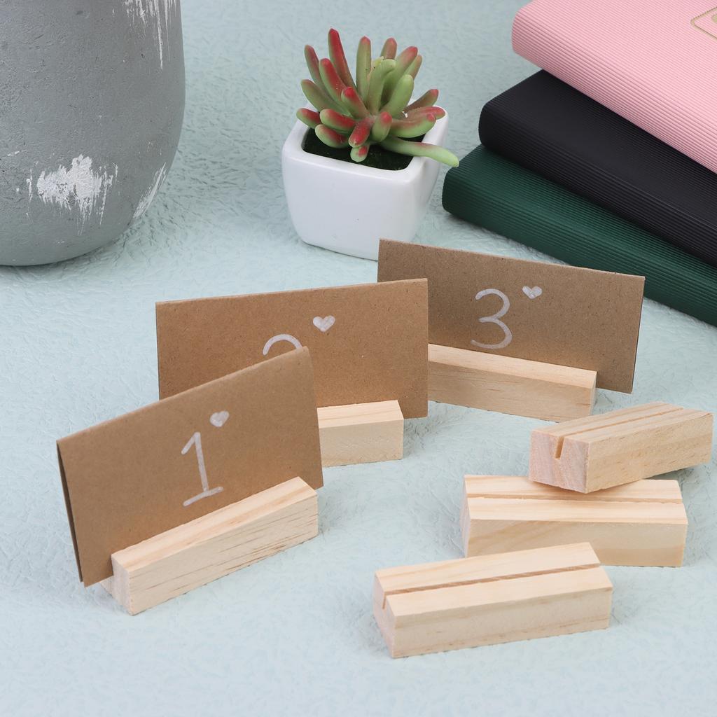 Buy Wood Place Card Holders Wood Table Number Stands Picture Holder at affordable prices — free