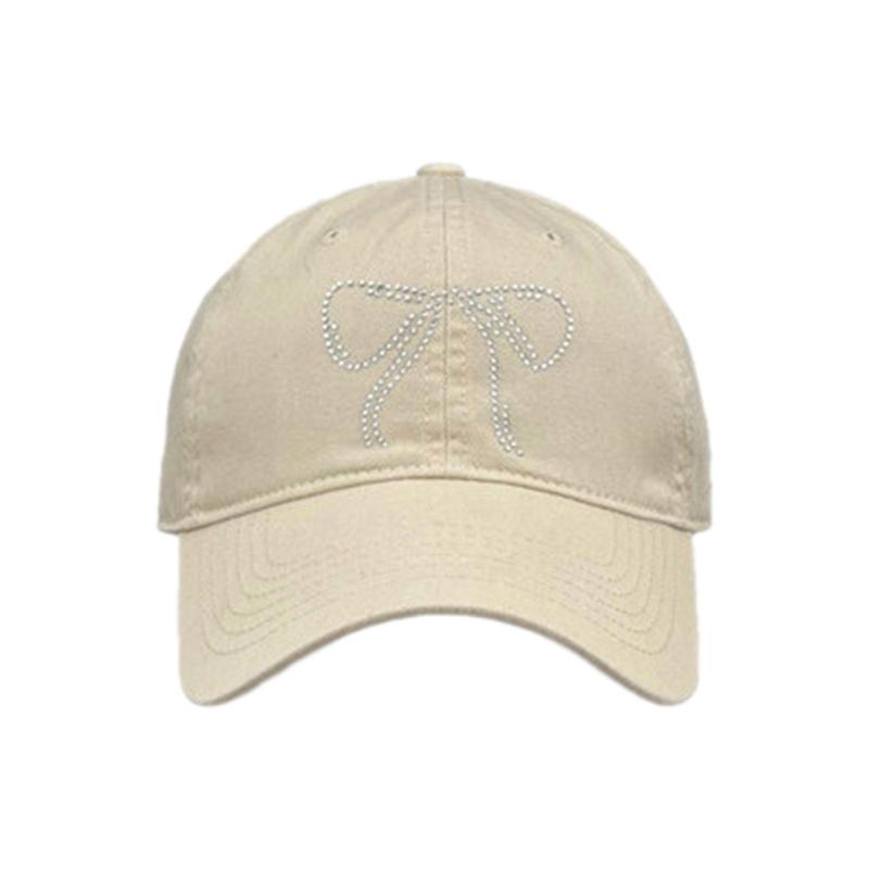 

Fashion Ribbon Bowknot Baseball Hat for Girl Long Brims Soft Baseball Caps Teens Sunproof Peaked Caps Adjust Beret Caps бежевый