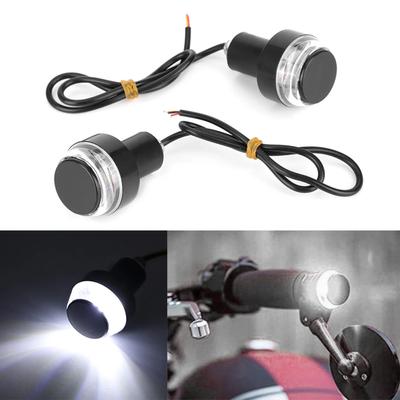 2Pcs LED Motorcycle Handlebar Light Grip Turn Signal Bar End Plug Lamp