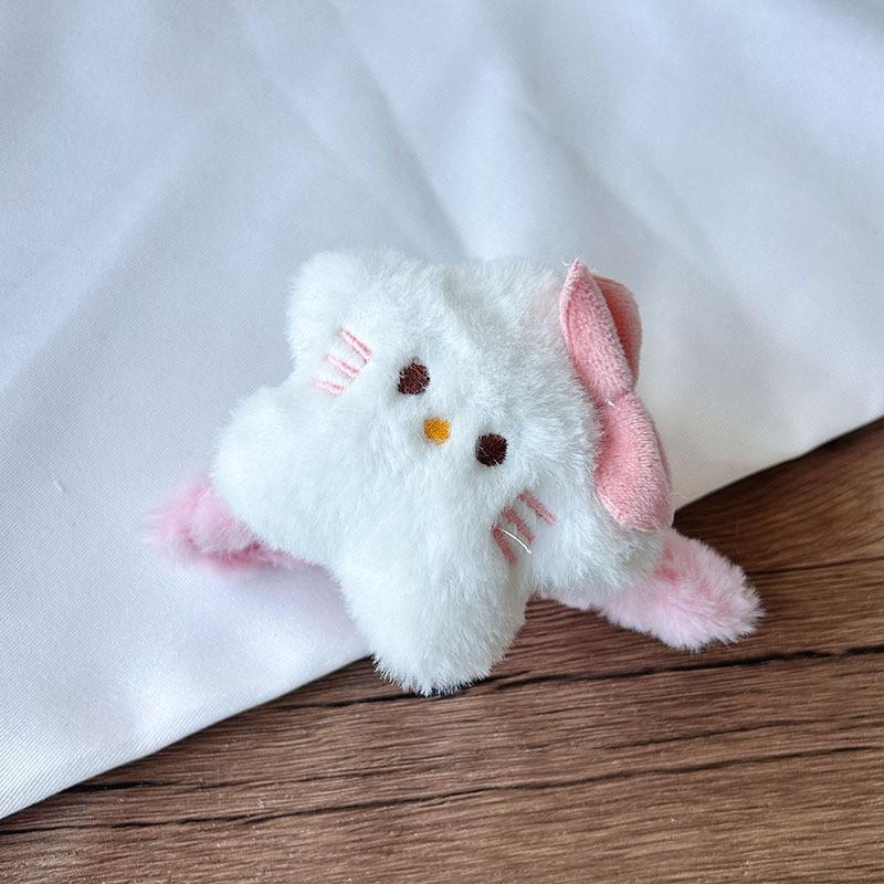 Women's Plush Hair Clip - Cute Winter Cartoon Shark & Bear Claw Design