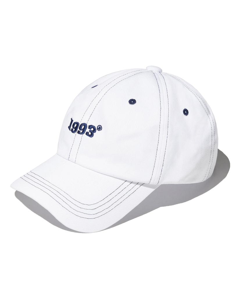 1993STUDIO Wave Logo Ball Cap_White