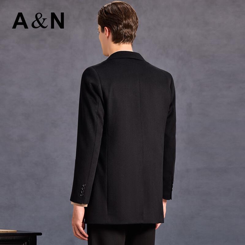 Antonio Men's Cashmere Wool Blend Mid-Long Coat with Detachable Down Liner