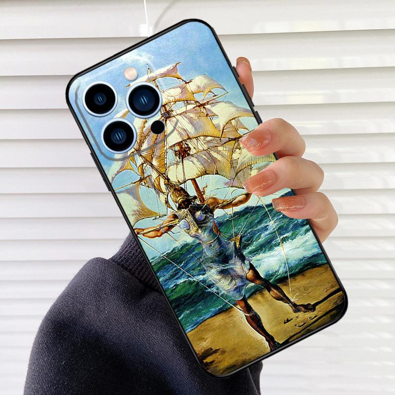 Salvador Dali Art Phone Case For iPhone 17 16 15 13 11 12 14 Pro Max mini 15 16 Plus 16e 17 Air Cover Fundas